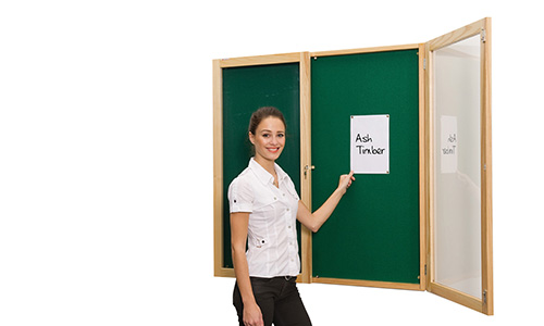 Notice boards with wooden frames for a traditional look. Choice of wood finishes.